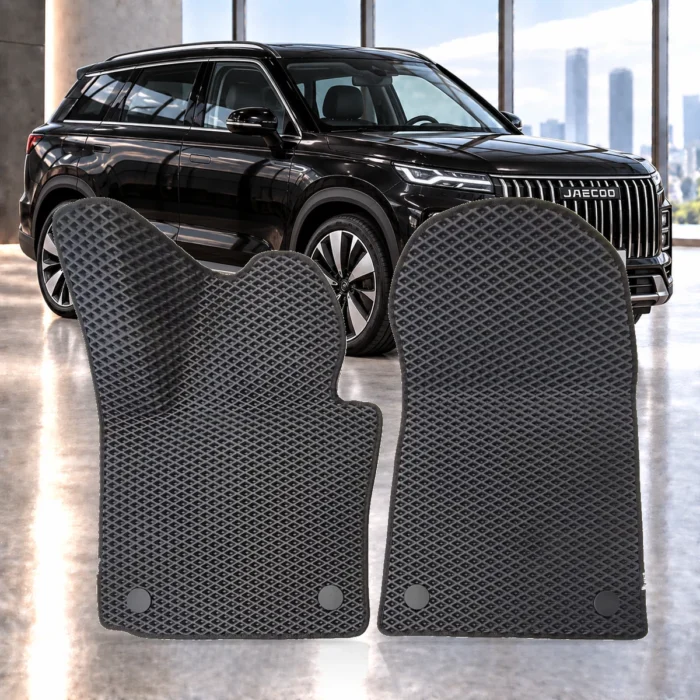 Dywaniki samochodowe EVA JAECOO 7 Super Hybrid PHEV od 2025 – zestaw 2 przednich dywaników RENZO; wizualizacja