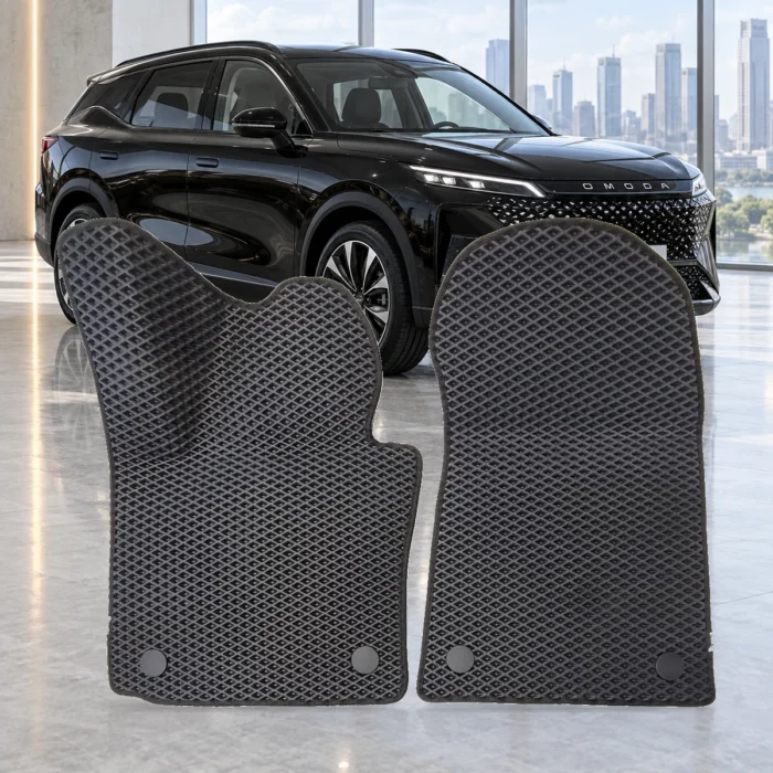 Dywaniki samochodowe EVA OMODA 7 Super Hybrid PHEV FWD od 2025 – zestaw 2 przednich dywaników RENZO; wizualizacja