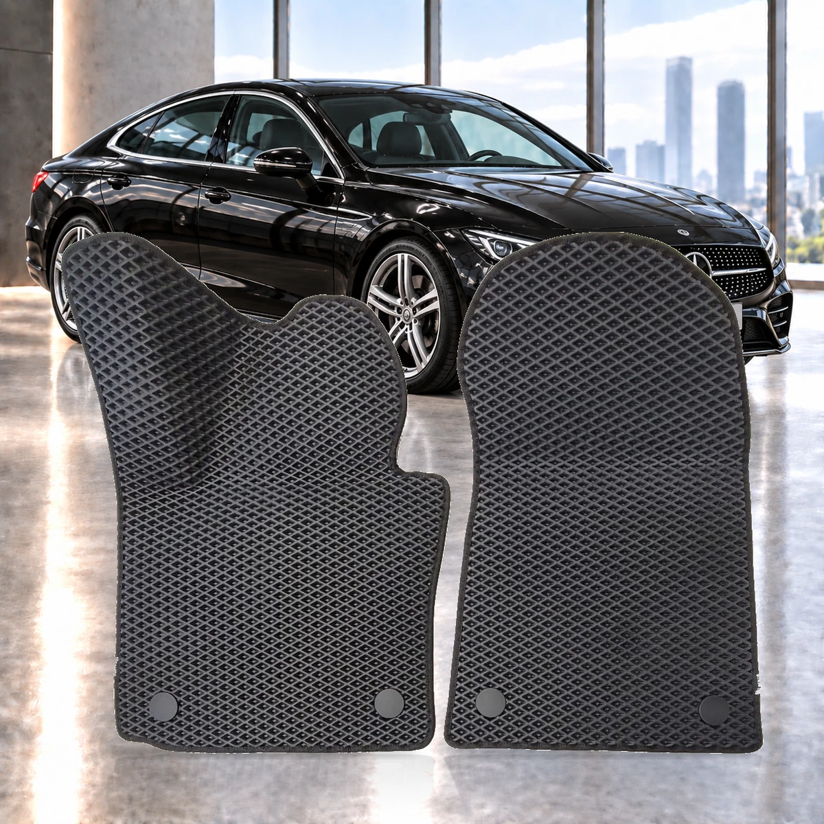Dywaniki samochodowe Mercedes-Benz CLS III (C257) 2018–2023 – przednie dywaniki EVA RENZO
