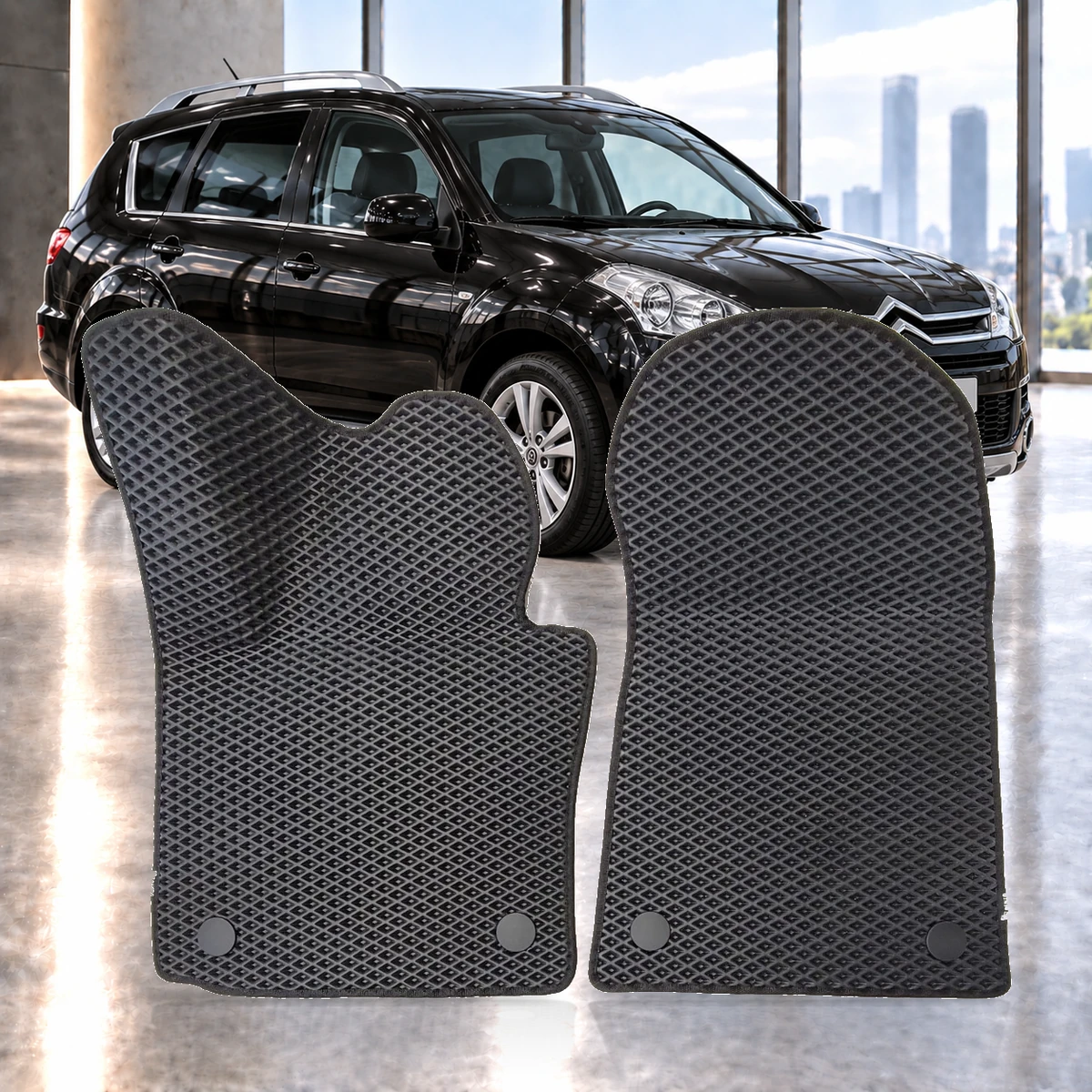 Dywaniki samochodowe Citroën C-Crosser 2007–2012 – przednie dywaniki EVA RENZO