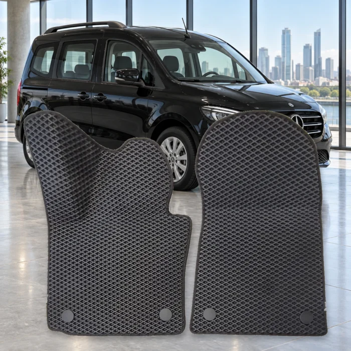Dywaniki Mercedes-Benz Citan II (W420) od 2021 – czarne dywaniki RENZO EVA, wzór romb
