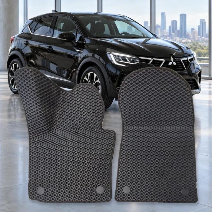 Dywaniki Mitsubishi ASX II od 2023 – czarne dywaniki RENZO EVA, wzór romb